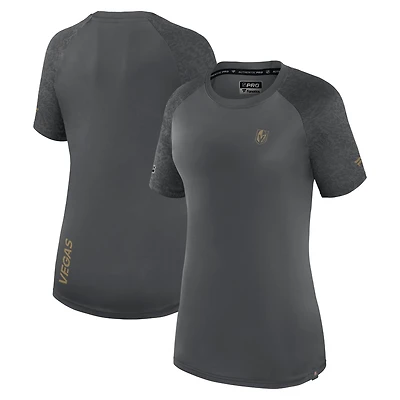 Women's Fanatics Gray Vegas Golden Knights Authentic Pro Tech T-Shirt