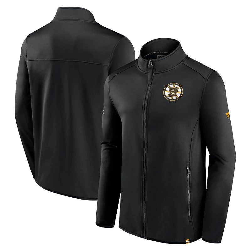 Men's Fanatics Black Boston Bruins Authentic Pro Full-Zip Jacket