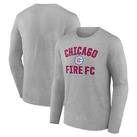 Men's Gray Chicago Fire Victory Arch Long Sleeve T-Shirt