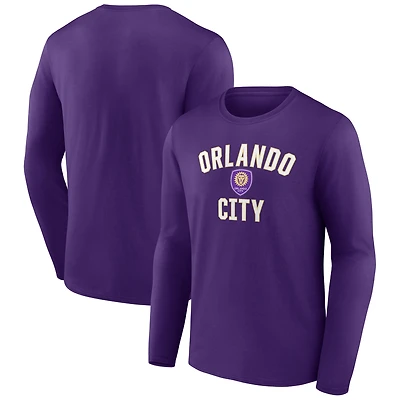 Men's Purple Orlando City SC Victory Arch Long Sleeve T-Shirt