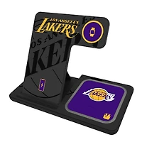 Keyscaper Los Angeles Lakers 3-In-1 Wireless Charger