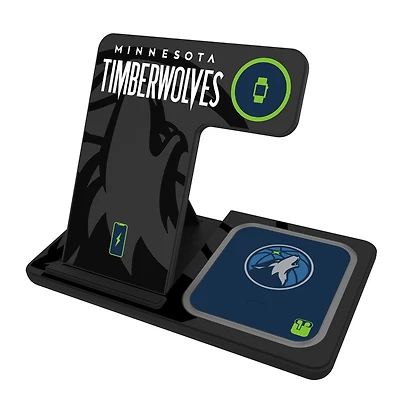Keyscaper Minnesota Timberwolves 3-In-1 Wireless Charger