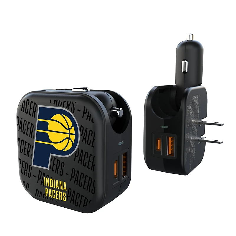 Indiana Pacers Text Design USB Charger
