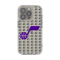 Utah Jazz iPhone Clear Text Backdrop Design Case