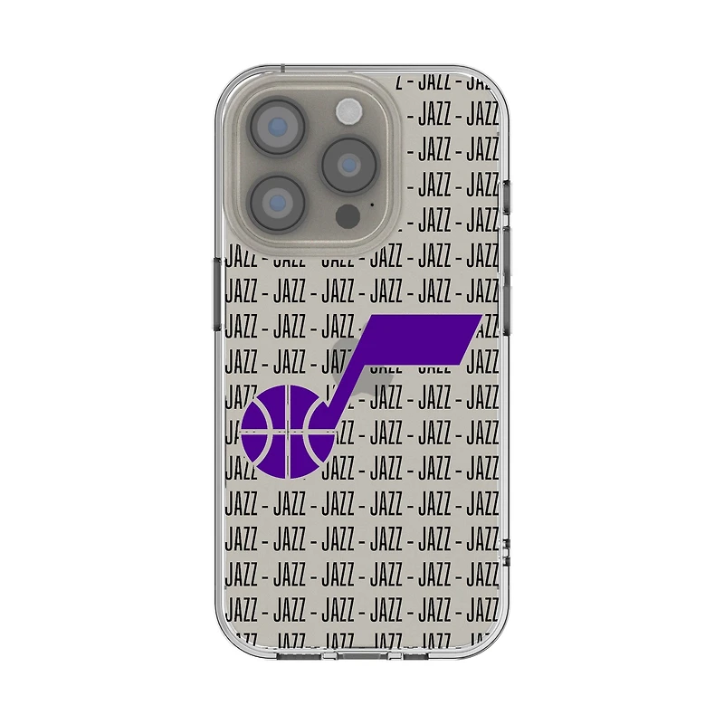 Utah Jazz iPhone Clear Text Backdrop Design Case
