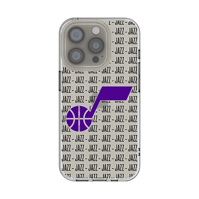 Utah Jazz iPhone Clear Text Backdrop Design Case
