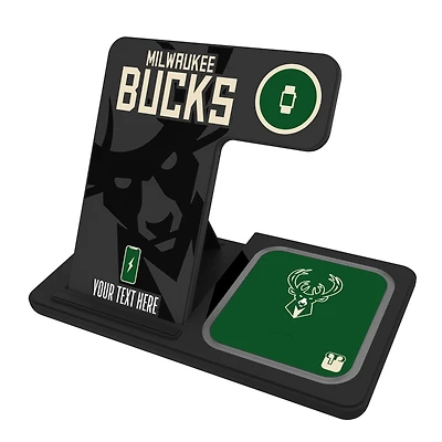 Milwaukee Bucks Personalized 3-in-1 Charging Station