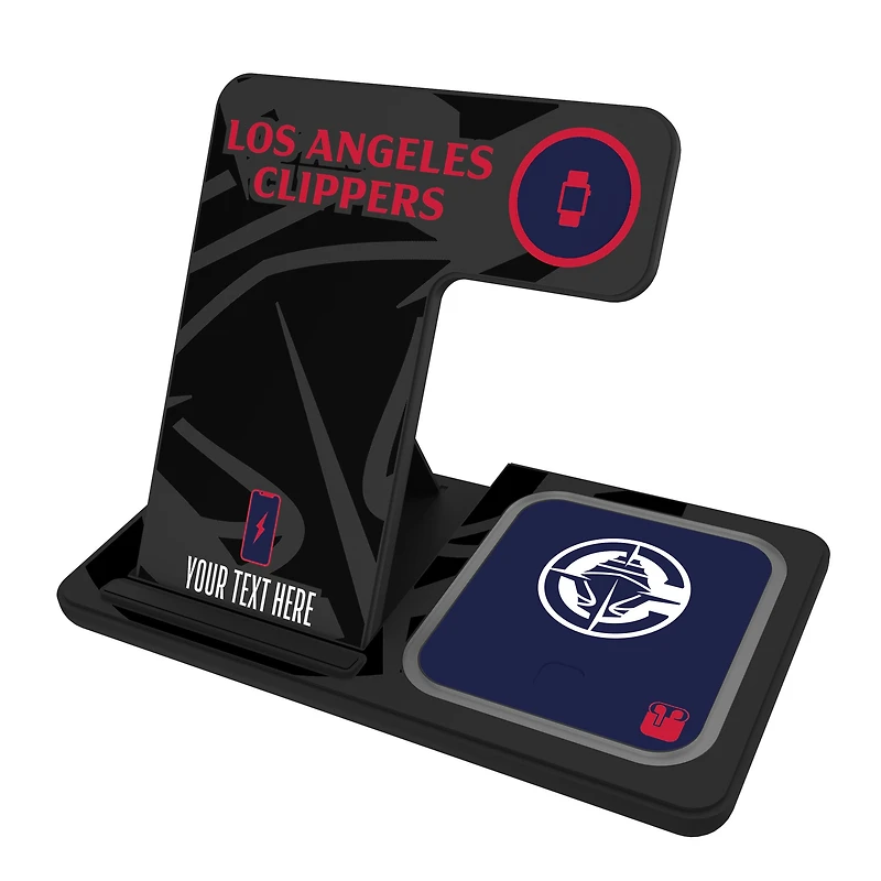 LA Clippers Personalized 3-in-1 Charging Station