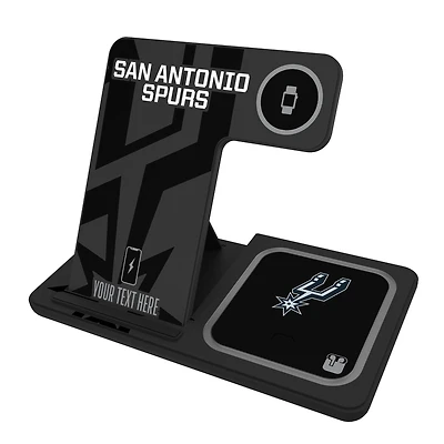 San Antonio Spurs Personalized 3-in-1 Charging Station