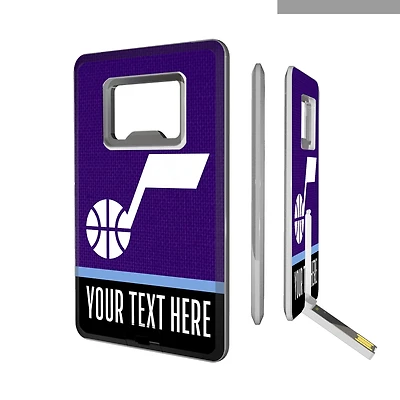 Utah Jazz Personalized Credit Card USB Drive & Bottle Opener