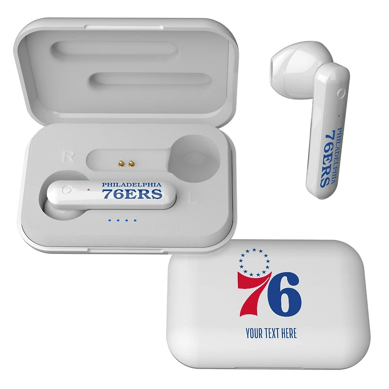 Philadelphia 76ers Personalized Insignia Design Wireless Earbuds