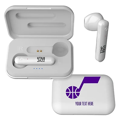 Utah Jazz Personalized Insignia Design Wireless Earbuds