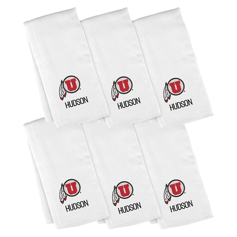 Infant Utah Utes Personalized Burp Cloth 6-Pack