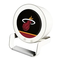 Miami Heat Endzone Design Night Light Wireless Charger And Bluetooth Speaker