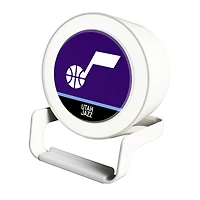 Utah Jazz Endzone Design Night Light Wireless Charger And Bluetooth Speaker