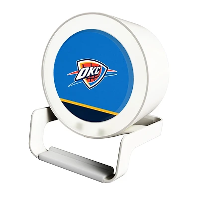 Oklahoma City Thunder Endzone Design Night Light Wireless Charger And Bluetooth Speaker