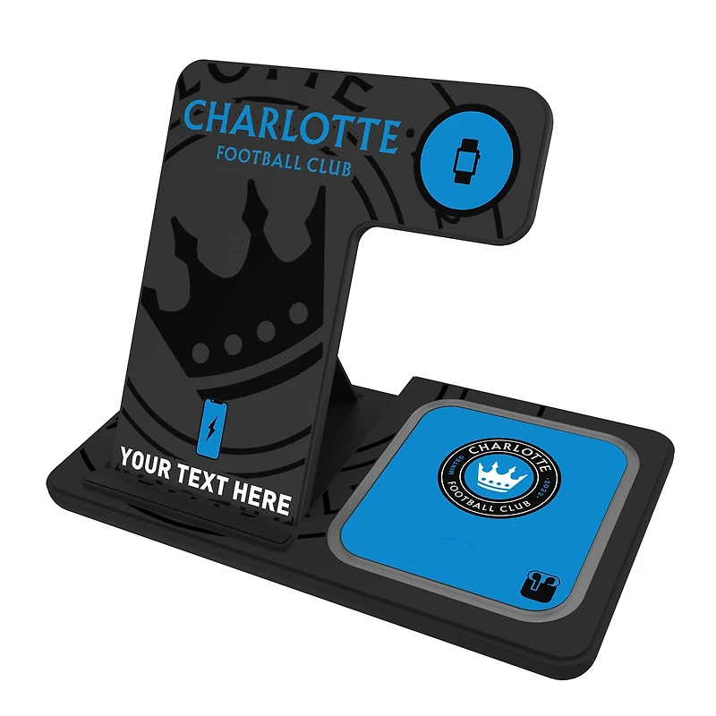 Charlotte FC Personalized 3-in-1 Charging Station