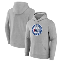 Men's Gray Philadelphia 76ers Alternate Logo Pullover Hoodie