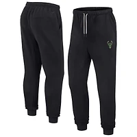 Unisex Fanatics Black Milwaukee Bucks Elements Super Soft Fleece Jogger