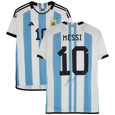 Lionel Messi Argentina National Team Autographed 2022-23 Home Jersey