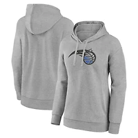 Women's Gray Orlando Magic Primary Logo Pullover Hoodie