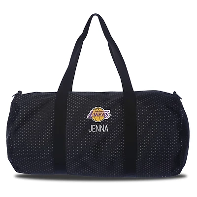 Los Angeles Lakers Dot Print Personalized Duffel Bag
