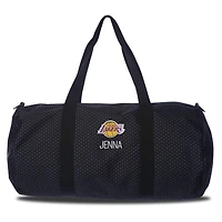 Los Angeles Lakers Dot Print Personalized Duffel Bag