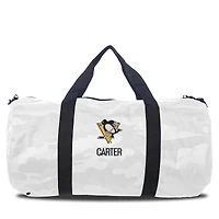 Pittsburgh Penguins White Camo Print Personalized Duffel Bag