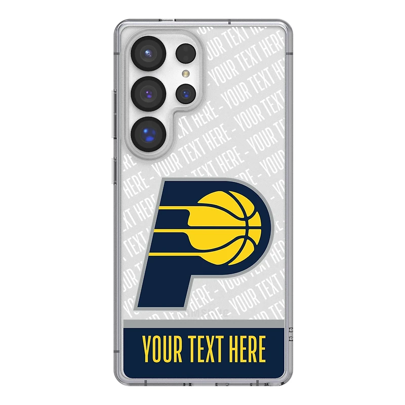 Indiana Pacers Personalized Tilt Design Galaxy Clear Case