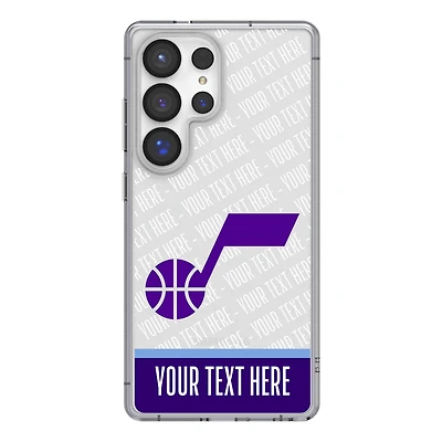 Utah Jazz Personalized Tilt Design Galaxy Clear Case