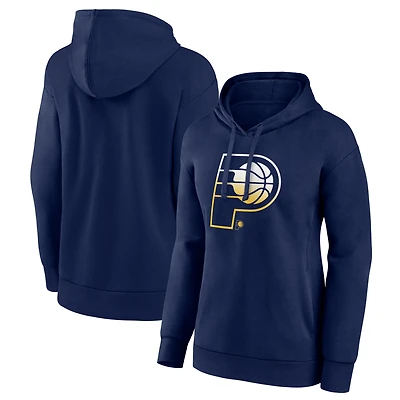 Women's Navy Indiana Pacers Gradient Logo Pullover Hoodie