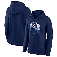 Women's Navy Minnesota Timberwolves Gradient Logo Pullover Hoodie