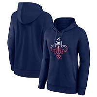 Women's Navy New Orleans Pelicans Gradient Logo Pullover Hoodie