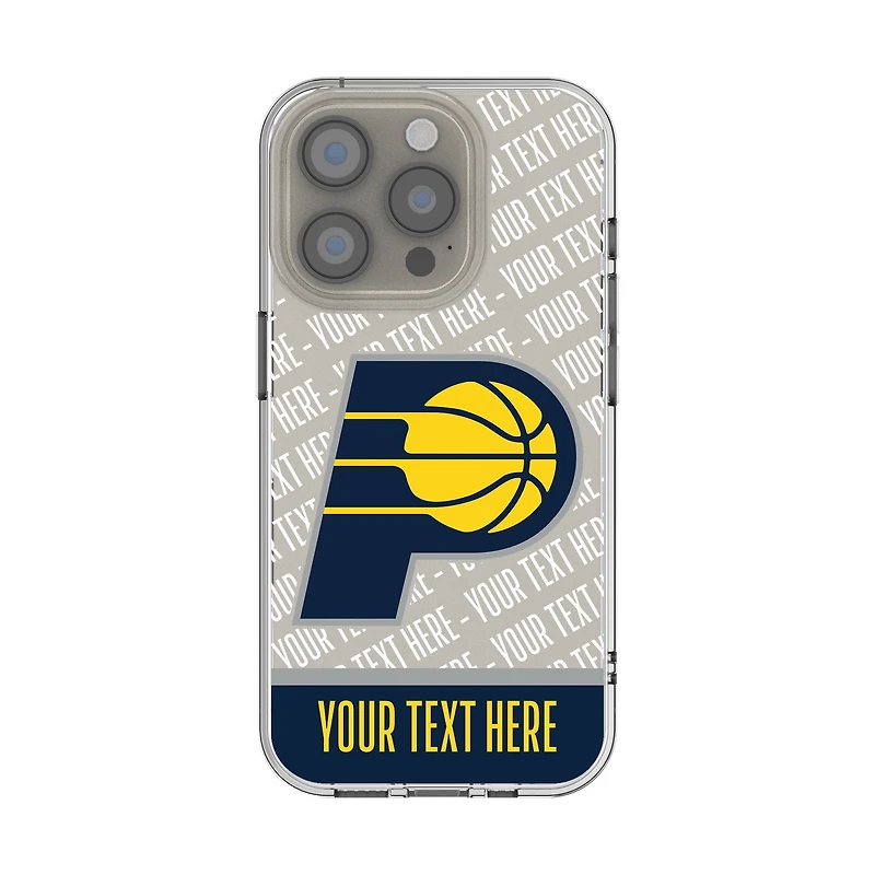 Indiana Pacers Personalized Tilt Design iPhone Clear Case
