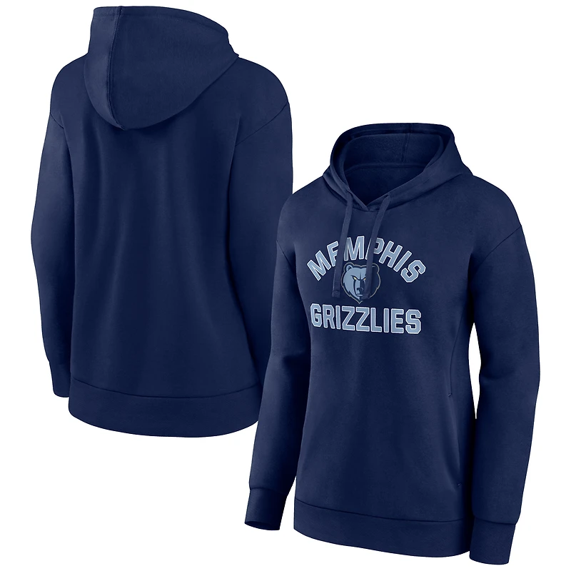 Women's Navy Memphis Grizzlies Overtime Pullover Hoodie