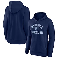 Women's Navy Memphis Grizzlies Overtime Pullover Hoodie