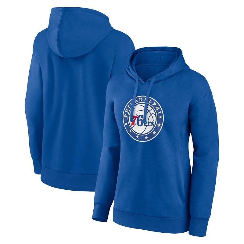 Women's Royal Philadelphia 76ers Alternate Logo Pullover Hoodie