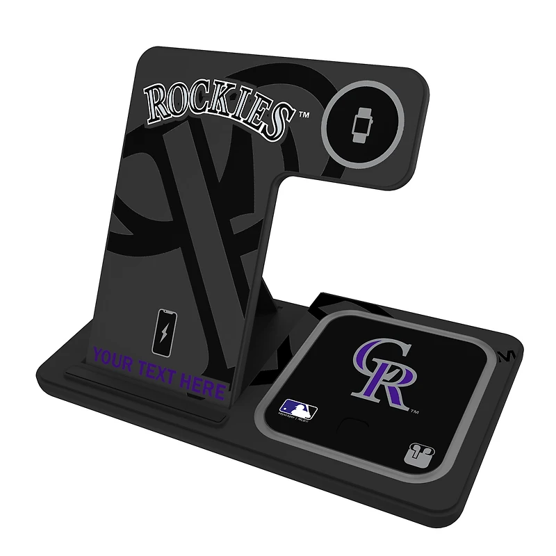 Colorado Rockies Personalized 3-in-1 Charging Station