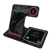 Miami Marlins Personalized 3-in-1 Charging Station