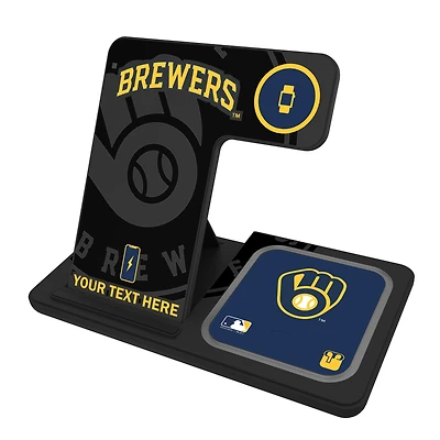 Milwaukee Brewers Personalized 3-in-1 Charging Station