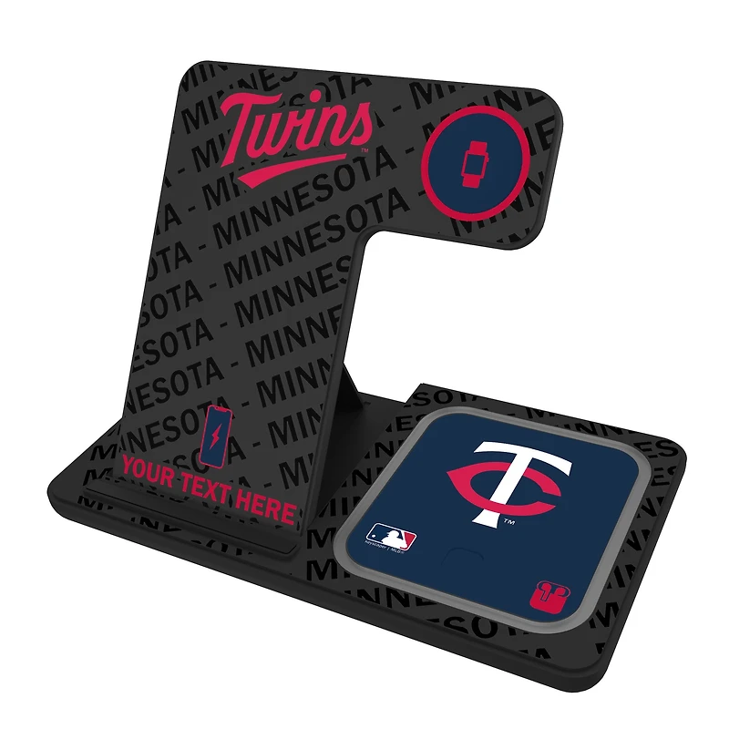 Minnesota Twins Personalized 3-in-1 Charging Station