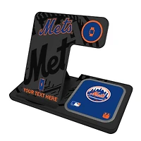 New York Mets Personalized 3-in-1 Charging Station