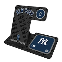 New York Yankees Personalized 3-in-1 Charging Station