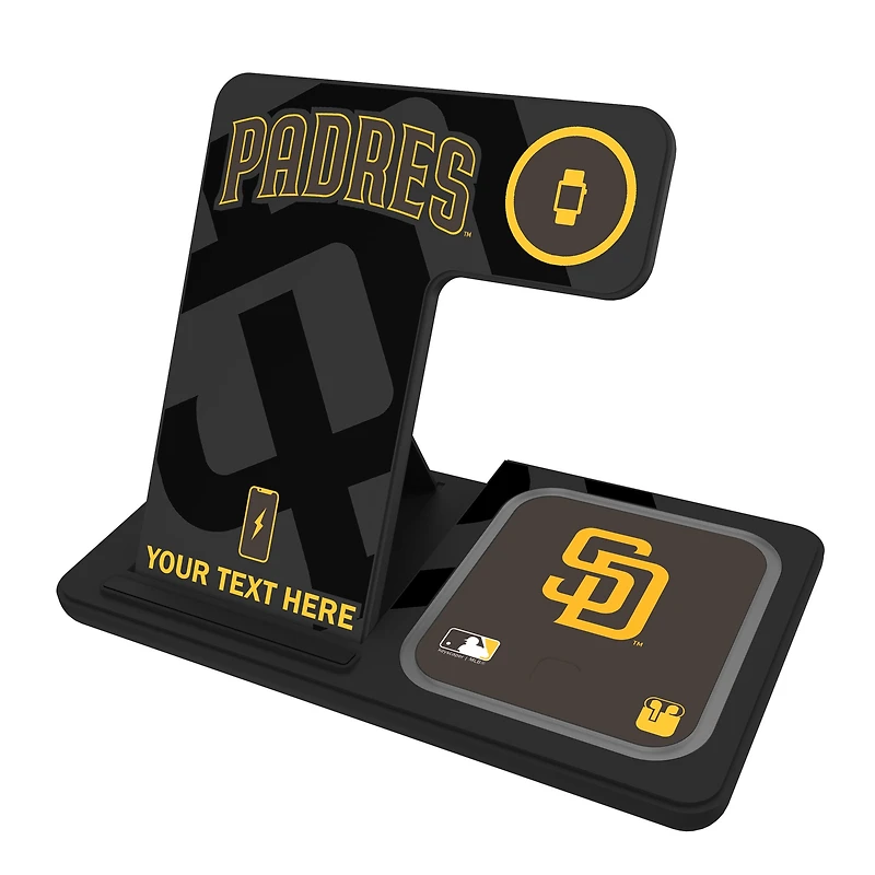 San Diego Padres Personalized 3-in-1 Charging Station