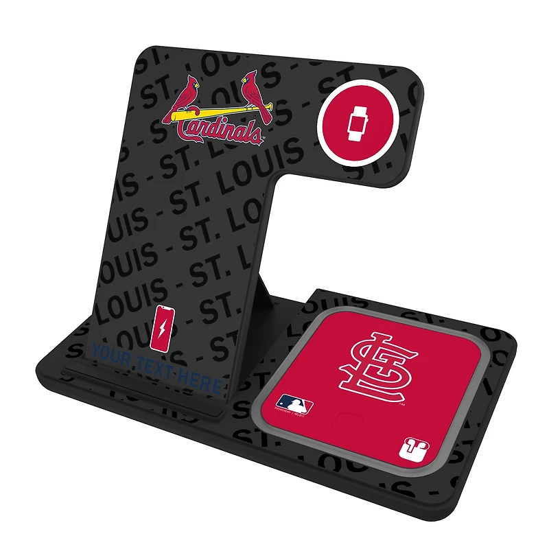 St. Louis Cardinals Personalized 3-in-1 Charging Station