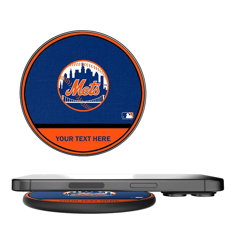 New York Mets Personalized 10-Watt Wireless Phone Charger