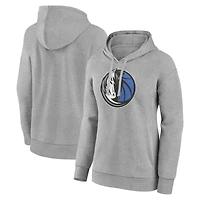 Women's Gray Dallas Mavericks Primary Logo Pullover Hoodie