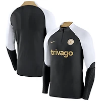 Men's Nike Navy Chelsea Strike Drill 2023/24 Performance Quarter-Zip Long Sleeve Top
