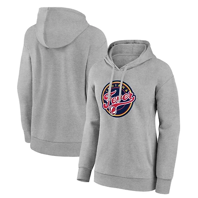 Women's Gray Indiana Fever Primary Logo Pullover Hoodie