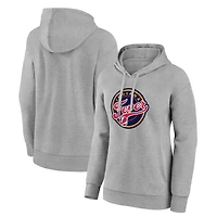 Women's Gray Indiana Fever Primary Logo Pullover Hoodie